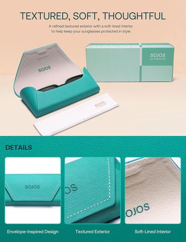 SOJOS Soft Sunglasses Case Women Men Portable Travel Sunglass Pouch Protective Glasses Bag Universal Fit for Eyewear SA524 in Kuwait