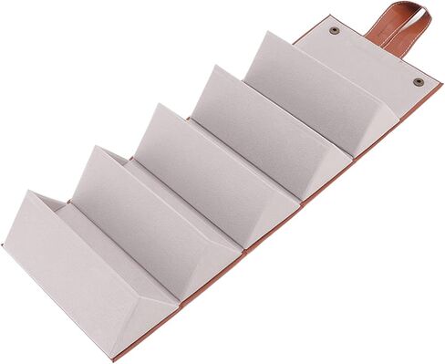 TOPINCN Sunglasses Organizer Case Men Women 5 Slot EyeGlass Holder Storage Travel Case PU Leather Travel Glasses Case Storage for Glasses Jewelry(Brown) in Kuwait