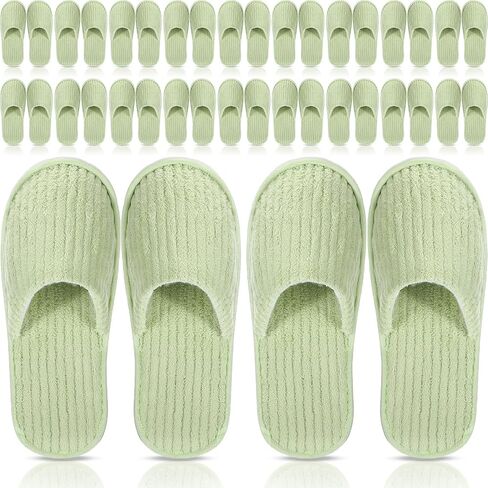 Panitay 20 Pairs Reusable Spa Slippers for Guests Washable House Slippers with Triple Layer Coral Fleece for Home Indoor Hotel Travel, Closed Toe in Kuwait
