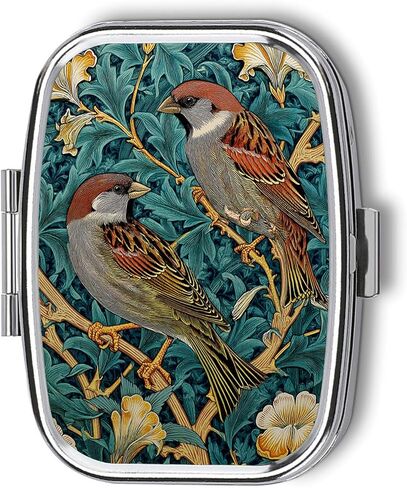 Metal 2 Compartment Pill Organizer Travel Friendly Portable Compact Pill Box Cute Pill Case,for Pocket Wallets Daily Portable Medicine Vitamin Tablet Storage (Alien cat) in Saudi Arabia