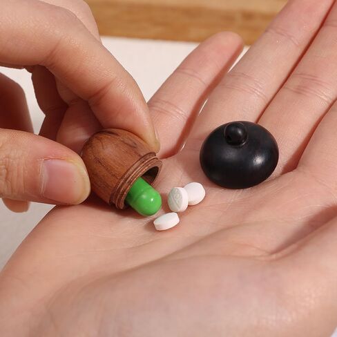 1PCS Medicine Pill Boxes Mini Rescue Pill Case Portable Tablets Storage Travel Size Containers Organizer,3cm in Kuwait