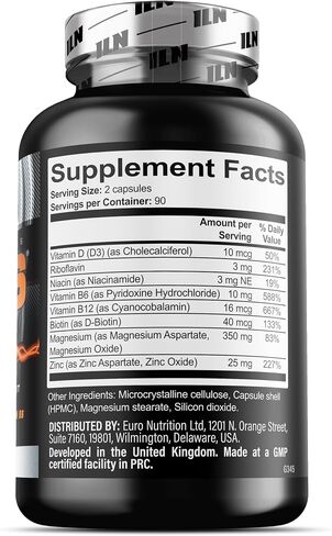 Iron Labs ZM6 - High Strength Zinc and Magnesium Supplement - 180 Vegetarian Capsules (3 Month Supply) - Super Enhanced Zinc Magnesium Aspartate and B6 Complex in Saudi Arabia