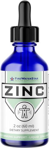 FWS Liquid Zinc Supplement for Men Women Kids, Organic Non-GMO Vegan, Ionic Zinc Sulfate Drops, Immune System Boost Healthy Skin Support Overall Wellness, 30 Day Supply, 2 oz in Saudi Arabia