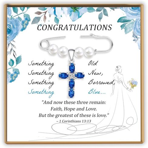 PEALICIOUS Something Blue Gifts for Bride, Bridal Shower Wedding Gifts for Bride to Be Bridal Accessories Daisy Angel Bouquet Charms for Wedding Memory from Mom Dad Sister Friends in Kuwait