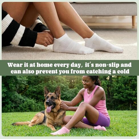 6 Pairs Pilates Socks with Grips for Women Non Slip Socks Yoga Sock for Barre Dance Hospital Workout in Kuwait