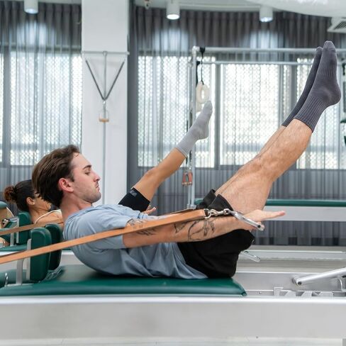 5 Pairs Cotton Pilates Socks for Men Women, Non Slip Grip Yoga Socks with Silicone Dots for Barre Hospital Gym in Kuwait