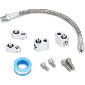 PQY LS Throttle Body Bypass Hose kit LS Coolant Steam Port Crossover Hose Kits with Tape