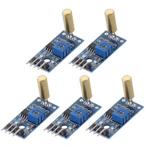 5pcs Angle Sensor Module, 4 Needles Tilt Sensor Module, SW-520D Ball Vibration Switch Golden Tilt Sensor Ball Switch 3.3V-5V