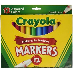 CRAYOLA MARKERS CONICAL TIP 12/SET
