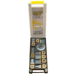 19 x SabreCut BB_PRK19 Premium OMT Mix Blades Case Compatible with Bosch Fein (Non-StarLock) MultiMaster Makita Milwaukee Genesis Chicago Craftsmen Nextec Rockwell Ryobi Hitachi Multi Tool Accessories