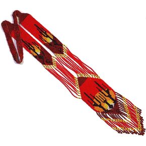 Native American Style Long Beaded Necklace– Ukrainian beaded Necklace Native Handmade Seed Bead Necklace,Tribal ethnic beaded necklace #2