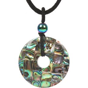 Justinstones Natural Gemstone 30mm Donut Beads Reiki Chakra Pendant Necklace Jewelry 22 Inch