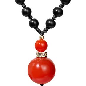 Jewever Crystals and Healing stones Long Necklaces for Women Men Birthstone Beaded Crystal Beads Necklace 18mm Meditation Balance Chakra Necklaces