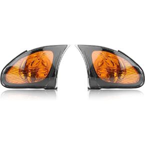 Yctze for e46 corner lights 1 Pair of E46 Corner Light Cover,Corner Light Lens Turn Signal Light Cover Yellow Lens for E46 3-Series 4DR 2002-2005 Light for 325i 2004