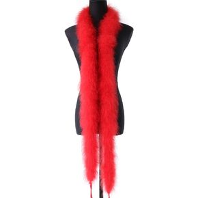 WENCELYL 2 Yards Marabou Feather Boa Trim for Crafts Decortive Christmas Tree Accessory Halloween Carnival Party (Black)