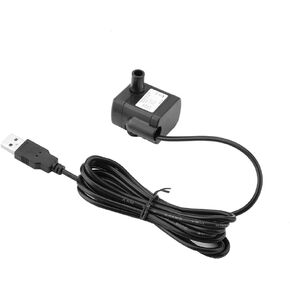 Small Aquarium Brushless Pump, USB Aquarium Fish Tank Fountain DC 5V Water Circulation Electric Pump, Submersible Mini Water Pump 180L/h Ultra Quiet Small Water Pump for Fountain 3.28ft Maximum