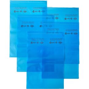 VCI Rust Prevention Zip Close Bags (12x18 inches - 4 mil) Cortec VpCI-126 Anti Rust Top Seal VCI Poly Bags for Metal Protection (Pack of 5)