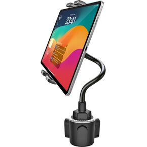 GDZN Cup Car Tablet Holder for Car, Car Cup Holder Tablet Mount, Universal Adjustable Gooseneck Cup Holder Tablet Cradle with 360° Rotation for 4-11" Tablet iPad Pro,Galaxy Tabs, Z Fold, Fire, Phone