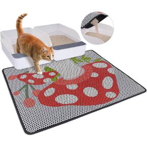Bienbee Cat Litter Mat, Double Cat Litter Mat Litter Trapping Mat, Large Size Perfect for Cats, Reduces Tracking and Keeps Floors Clean, Cat Claw M
