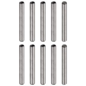 uxcell M4 Internal Thread Dowel Pin 10pcs 6x20mm Chamfering Flat Carbon Steel Cylindrical Pin Bed Bookshelf Metal Devices Industrial Pins