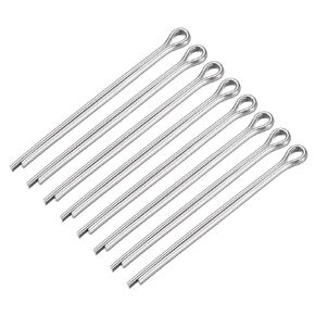 uxcell Split Cotter Pin - 6mm x 35mm 304 Stainless Steel 2-Prongs Silver Tone Fastener Clip Key 8Pcs