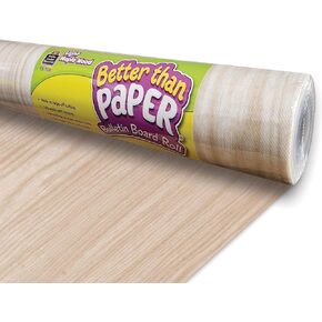 Light Maple Wood Better Than Paper Bulletin Board Roll & White Wood Better Than Paper Bulletin Board Roll