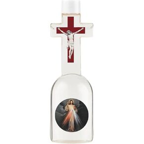 Needzo Divine Mercy Holy Water Bottle, Catholic Church Service Supplies, 6.5 Inches