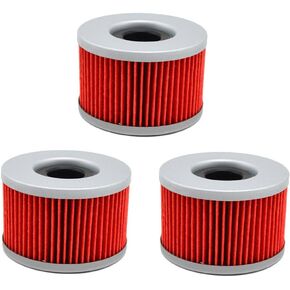 AHL 111 Oil Filter for Honda CB450SC CB450 SC 1982-1983 1985-1986,CB450SG 450 1986-1988,CBX550 550 1981-1986,CB450NF 450 1985,CB250 CB 250 SUPERDREAM 250 1978-1984,CB500T 500 1975-1977 (Pack of 3)