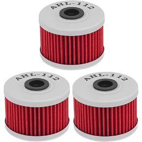 AHL 112 Oil Filter for Honda XL600R XL600 R 600 1983-1988, XL250 250 1988-1991,XL350R 350 1984-1987,XL600L 600 1983-1987,XR250L 250 1991-1999,XR350R 350 1983-1987,XR400R 397 2004(Pack of 3)