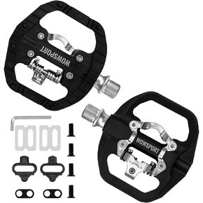 SPD Pedals MTB Mountain Bike Pedal Clip in Dual Sided Pedals,Flat & Clipless Compatible with Shimano SPD Pedal