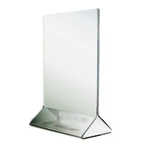 Thunder Group PLMH002 Table Card Holder, 4" x 6", Standard Style, Flat Plane Insert Panel, Flat Base, Acrylic, Clear, Pack of 12
