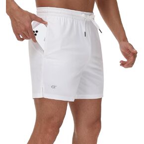 YuKaiChen Men's Linerless Athletic Running Shorts 5 Inch Workout Gym Shorts Lightweight Quick Dry