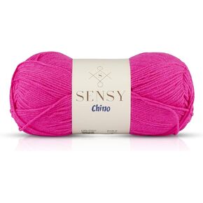 Sensy Chino Soft Cotton Yarn, Soft Baby Cotton Yarn, Amigurumi Yarn, 3.5 oz, 360 Yards, Gauge 2 Fine (Red)