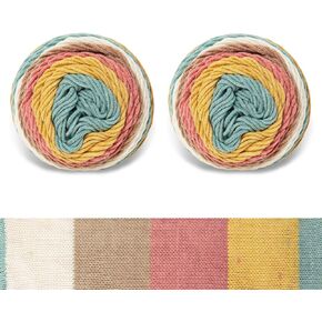 Franel Rainbow Cake Yarn -5-ply Colorful Premier Acrylic Cotton Blended Yarn, for Knitting, Crocheting Blankets & Crafts, 1-Pack, Colour Number: 36 Bright as Clouds