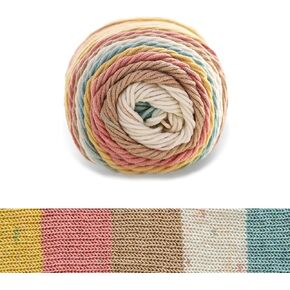 Franel Rainbow Cake Yarn -5-ply Colorful Premier Acrylic Cotton Blended Yarn, for Knitting, Crocheting Blankets & Crafts, 1-Pack, Colour Number: 36 Bright as Clouds
