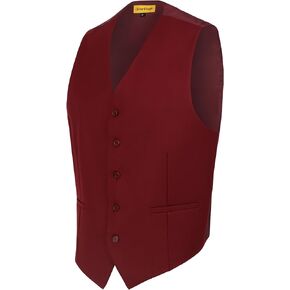 Oliver George Men's Formal Suit Vest Fit for Business or Casual Formal Waistcoat Dress Vest for Suit or Tuxedo