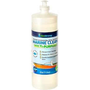 Eco Strong Marine Clean Boat Wash & All-Purpose Boat Cleaner for Fiberglass, Hulls, Non-Skid Decks, Vinyl and more – Black Streak Remover | Biodegradable, Acid Free (32 oz)