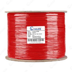 NewYork Cables Cat6a Riser Cable 1000ft -Certified 100% Solid Bare Copper Cat 6a Ethernet Cable – CMR, 23 AWG, 750 MHz, PoE++ - Unshielded Twisted Pair (UTP) - 10 GB High Speed for Networking & Gaming