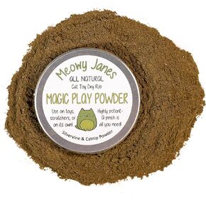 Meowy Janes All Natural Magic Cat Play Powder - Catnip and Silvervine Powder Blend - Cat Toy Dry Rub