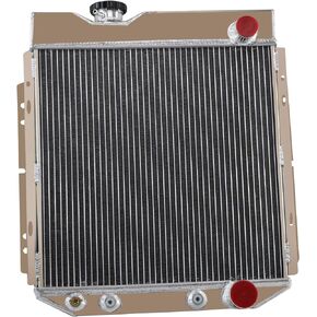 ALLOYWORKS 4 Row All Aluminum Radiator For 1963-1966 Ford Mustang V8 260 289, Manual and Automatic Transmission