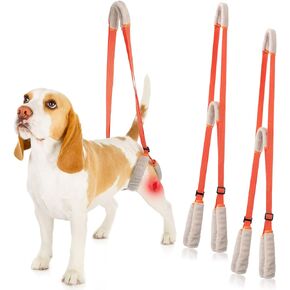 Mixweer 2 Pcs Dog Support Harness for Back Legs Dog Rear Lifting Sling Aid with Handle and Shoulder Strap Hind Leg Support for Pet Mobility Helps Dogs with Poor Stability Joint Injuries (Orange)