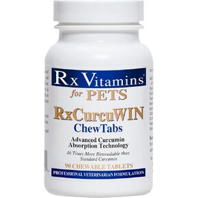 Rx Vitamins CurcuWIN Curcumin for Pets - Anti Inflammatory for Dogs - Cat Immune Support - Dog Digestive Support - 90 ct.