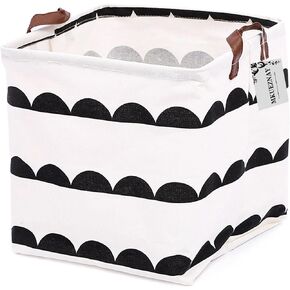 Square Storage Basket, Fabric Bins Laundry for Home Kitchen, Storage Organizer with Handles Waterproof for Nursery Dorm Shelf