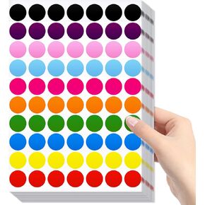 Dot Stickers, color dots stickers for Adults kids, Coding Labels Sticker Colored Dot Round Markers Stickers for Coding Classification Prioritizing, Sealing Envelopes, Art Education, Prices Sale 910pcs