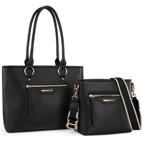 Montana West 2Pcs Handbags Sets for Women Large Tote Bags Cute Crossbody Purses