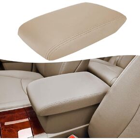 KBH Car Center Console Replacement Cover for Toyota Highlander 2008 2009 2010 2011 2012 2013, Vinyl Leather Trim, Armrest Replace Covering, Anti-Scratch, Gray (Without Lid)