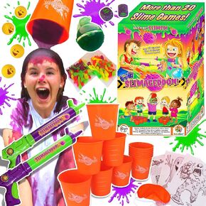 SLIMAGEDDON! Over 20 Funny Slime Games & Challenges. Slime Blasters, Buckets, Balloons, Dice, Balls & Slime Powder! Outdoor Games. Backyard Family Fun. Birthday Party Games for Kids 8-12, 6-8 & Teens!