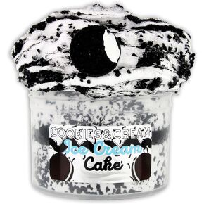 Cookies & Cream Ice-Cream Cake - Ice-Cream Textured Slime - Handmade in USA - Dope Slimes - White/Black