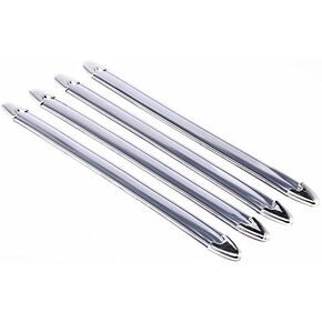 Chrome Auto Front Rear Self-Adhesive Bumper Protector Corner Guard Scratch Sticker Silver