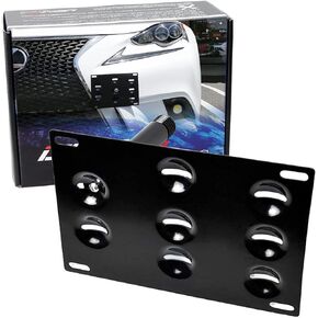 iJDMTOY No Drill Front Bumper Tow Hook License Plate Mounting Bracket Adapter Kit Compatible with 2006-up Lexus is (Excluding 08-13 is w/F-Sport Bumper) and 11-17 CT
